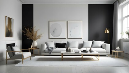 Photo interior modern design room 3d illustration