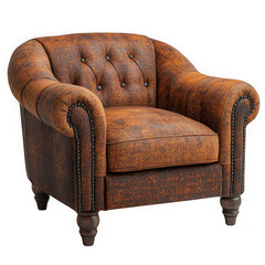 Brown chair isolated on a transparent background png file no background png file