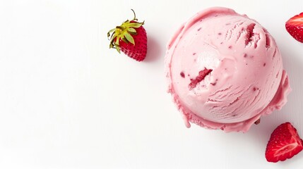 Indulge in the Delicious Strawberry Ice Cream, perfectly paired with Fresh Berries