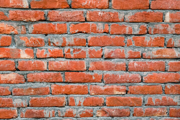 Fototapeta premium Old red brick wall texture grunge background