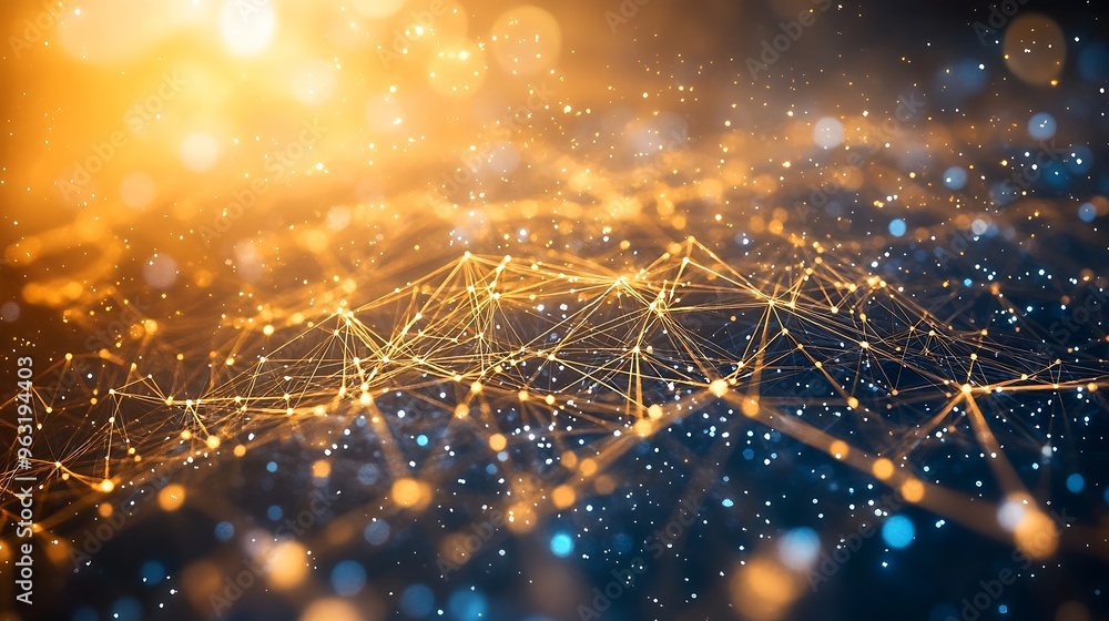 Poster Communication network concept Abstract background : Generative AI