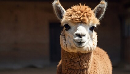 Fototapeta premium alpaca_llama_baby_animal_perfect_portrait