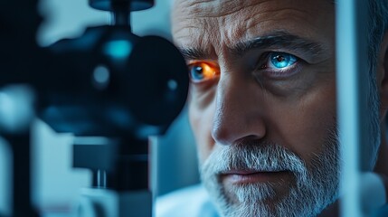 Skilled surgeon and his medical team performs precise eye surgery on an elderly patient restoring vision with latest medical technology and cuttingedge techniques Modern eye surgery co : Generative AI
