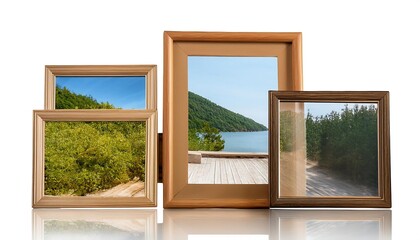 Full Depth of Field in Clipping Path for Digital Picture Frames - Picture frames isolated wi