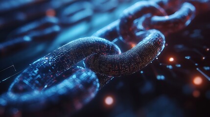 Blockchain technology transaction concept Businessman use laptop on blockchain global networking data network connect Internet cyber security binary coded Crypto chain blockchain techn : Generative AI