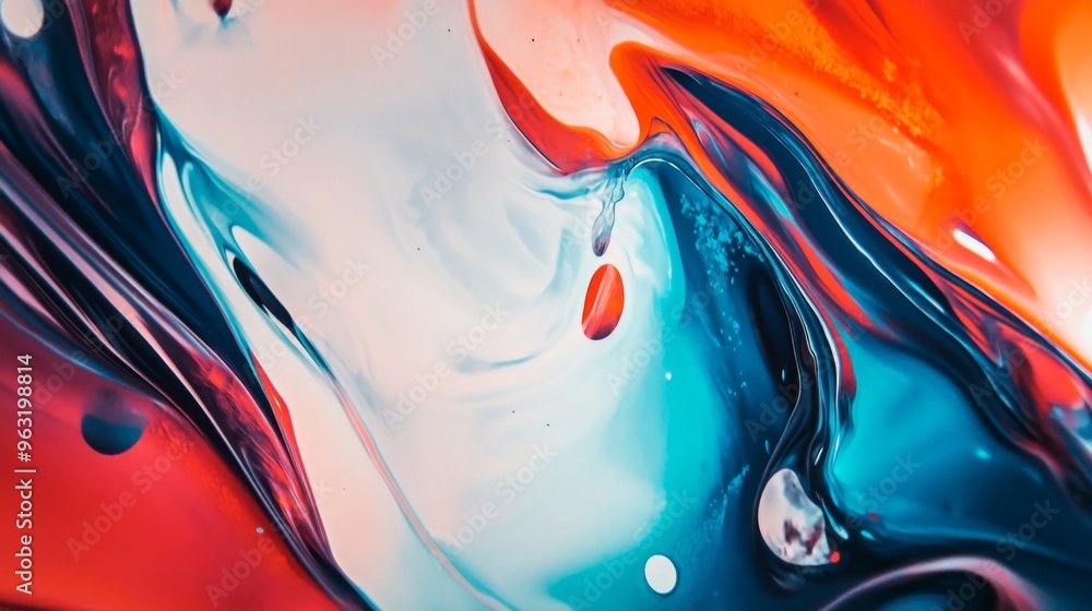 Leinwandbilder high-resolution close-up of an abstract background with bold, contrasting colors and dynamic shapes,