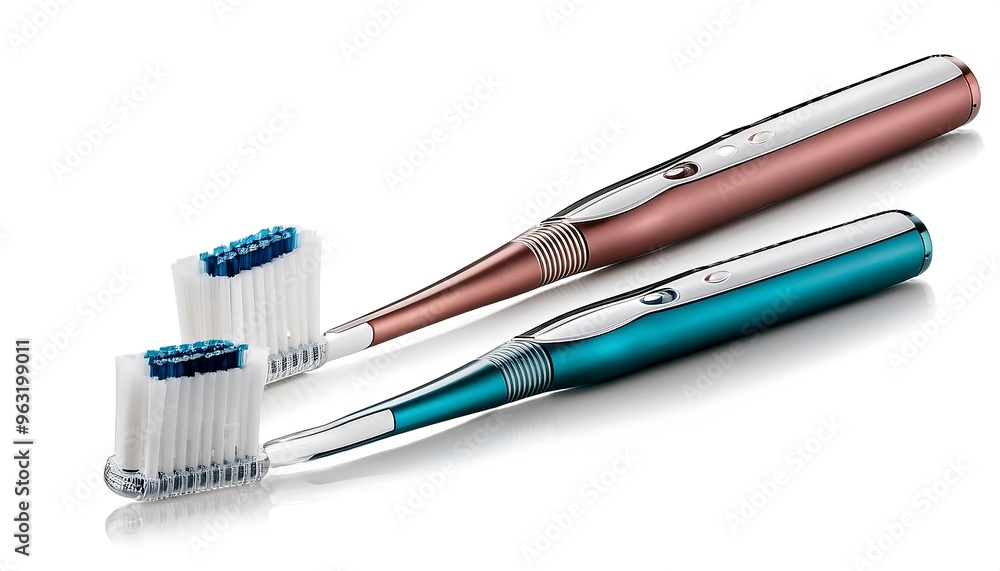 Aufkleber full depth of field in clipping path for electric toothbrushes - toothbrushes isolated with