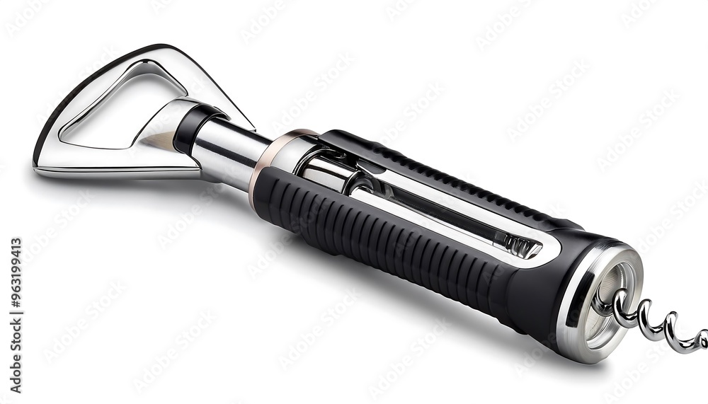 Poster full depth of field in clipping path for electric wine openers - wine openers isolated with