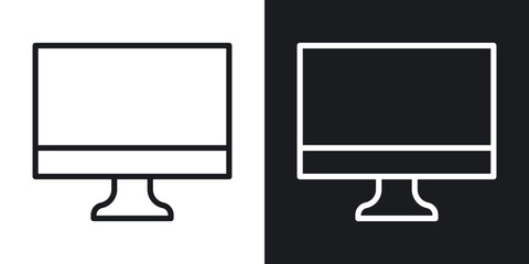 Screen line icons in black and white