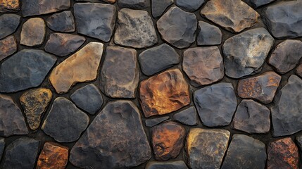 Fototapeta premium Stone wall texture background interior exterior decoration industrial construction concept design
