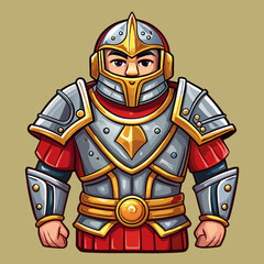 Fototapeta premium warrior armor vector illustration