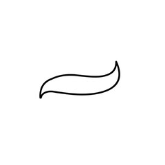 outline Swoosh tail text for baseball