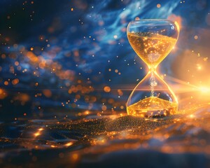 Luminous Hourglass Flowing in Cosmic Landscape Concept