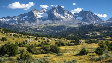 The Wind River Range Mountain range in Wyoming USA : Generative AI