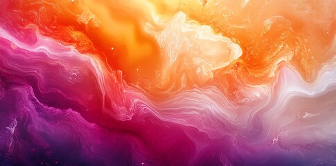 Abstract Swirling Purple and Orange Background.