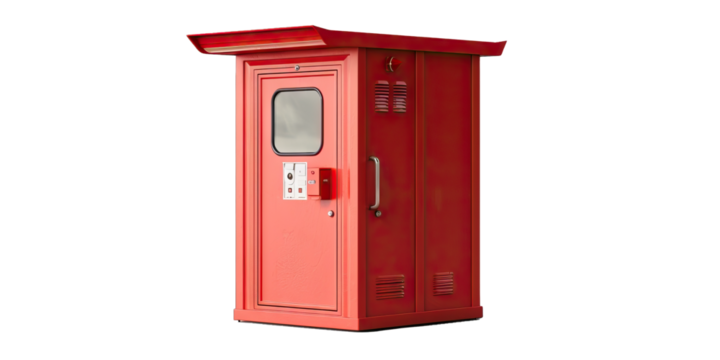 Highway emergency call box, for contacting authorities in case of emergency, isolated on transparent background PNG