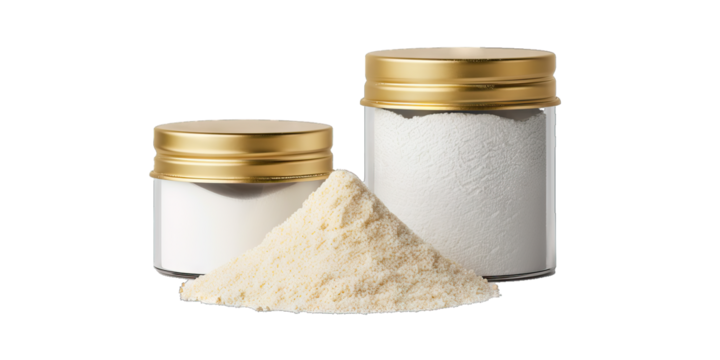 Flour sifter with a handle and fine mesh, for aerating and combining dry ingredients, isolated on transparent background PNG