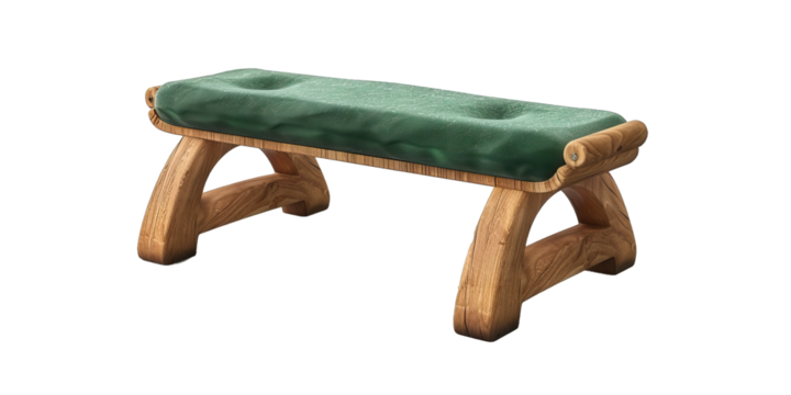 Garden kneeler with a padded surface and handles, for comfortable weeding and planting, isolated on transparent background PNG