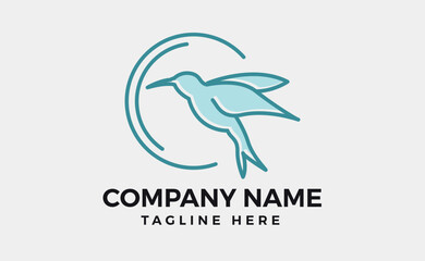 Fototapeta premium bird Logo design, symbol of peace. Stand with banner and poster in multiple colors, branding vector illustration.