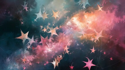 Abstract dreamy background with stars