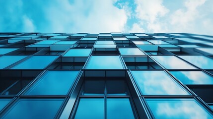 modern building details geometric and abstract architectural concepts with low angle : Generative AI