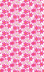 Daisies | Repeatable pattern with flat 2D daisies | Backdrop, Wallpaper, Fabric, Textiles
