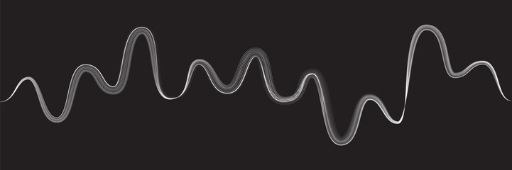 Digital sound equalizer . Audio signal frequency signal . Abstract flow linear fluid wavy shape . Acoustic volume lines .Curved lines pattern . Music sound wave . Vector illustration