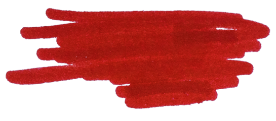 Transparent png of Grunge Red Marker Pen Hand-Drawn Line Strokes.