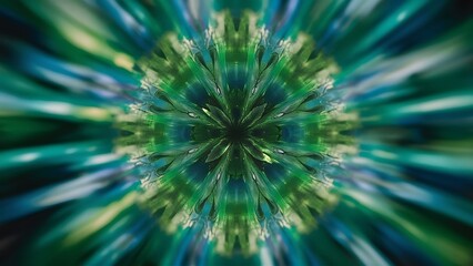 Green and blue blurred background. Copy space