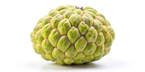 Fototapeta premium Fresh Custard Apple isolated on white background sugar apple sweetsop Fisheye, sugar apple,Fresh, Custard Apple, white background, Fisheye