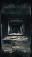 Obraz premium Abstract image of Empty space studio dark room concrete floor grunge texture background.