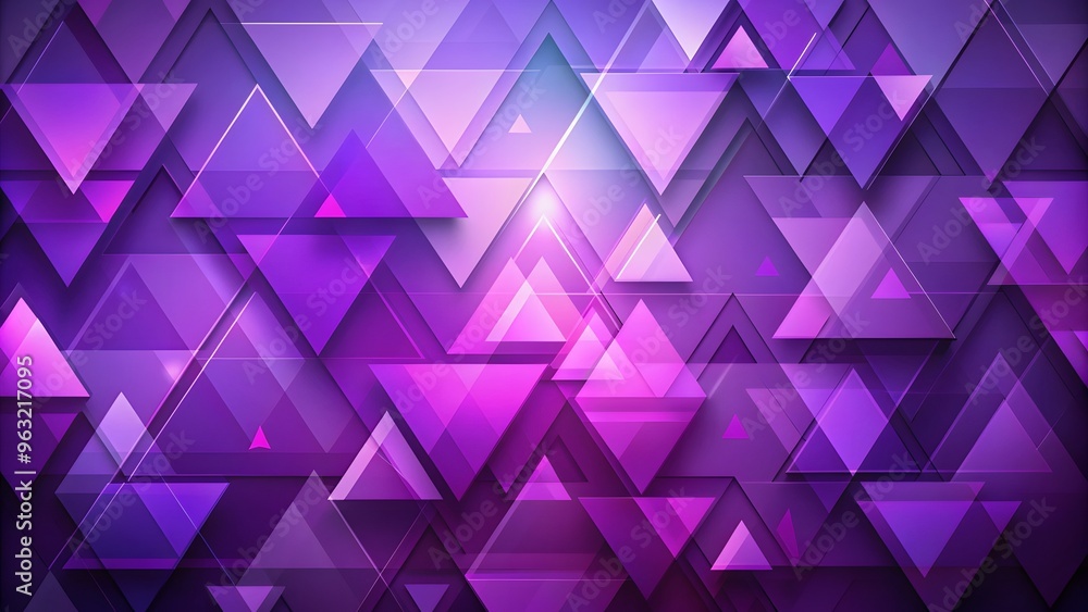 Aufkleber An image of a vibrant purple abstract background with overlapping triangular shapes, a Purple geometric background. Modern blue gradient geometric square shape abstract background
