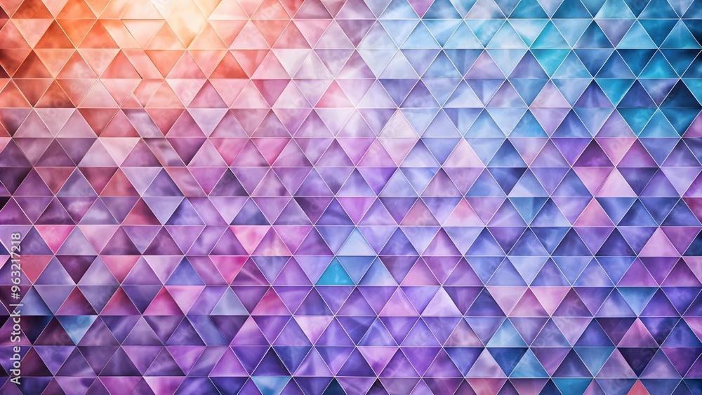 Aufkleber An image of a vibrant purple abstract background with overlapping triangular shapes, a Purple geometric background. Modern blue gradient geometric square shape abstract background