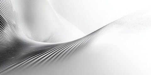 Abstract white lines flowing in a curved shape.