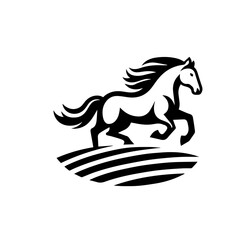 Black horse icon. horse icon illustration.