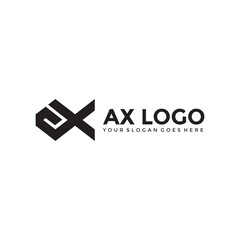AX Letter monogram logo vector image