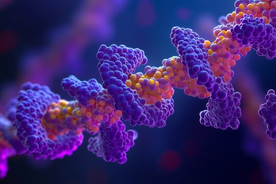 RNA close up, ribosome