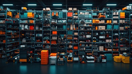 Aerial shot of a high-volume warehouse during peak operational hours