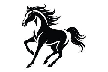Horse Silhouette Vector Art Illustration