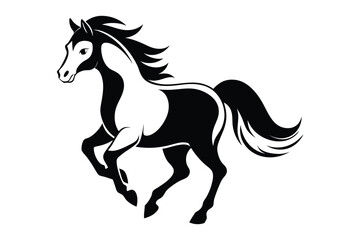 Horse Silhouette Vector Art Illustration