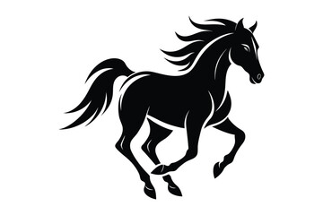Obraz premium Horse Silhouette Vector Art Illustration