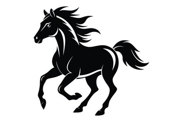 Horse Silhouette Vector Art Illustration