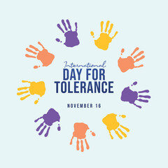 International Day for Tolerance Day vector design template good for celebration usage. International Day for Tolerance Day design. flat design. eps 10.