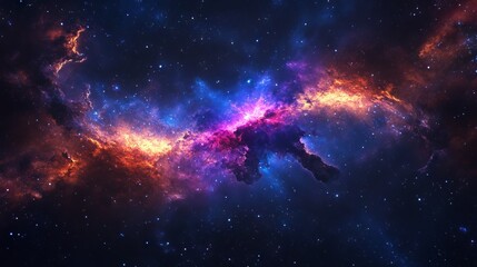 Obraz premium Colorful space galaxy cloud nebula. Stary night cosmos. Universe science astronomy. Supernova background wallpaper