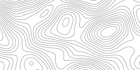 Abstract background with topographic contours map and black color geographic line map .white wave paper curved reliefs abstract background .vector illustration of topographic line contour map design .