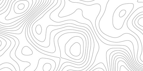 Abstract background with topographic contours map and black color geographic line map .white wave paper curved reliefs abstract background .vector illustration of topographic line contour map design .
