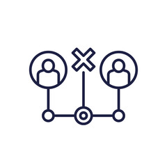 absent at work icon in line style