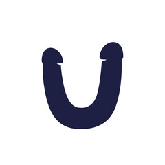 double dildo icon, sex toy on white