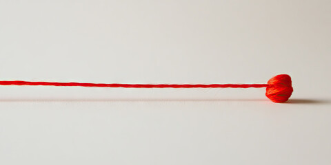 The Deafening Sound of Nothingness: A void of silence, with a single red string tugging at the corner.