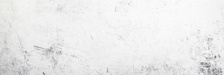 Fototapeta premium White old concrete wall light grunge texture wide banner format background with copy space for text. Grunge light gray Soft white texture